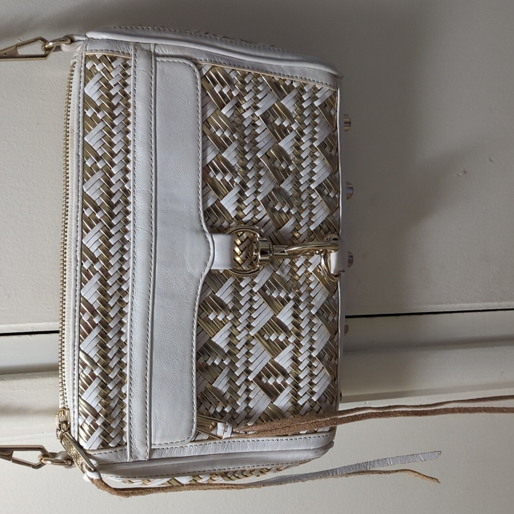 Rebecca Minkoff Ikat White/Gold MAC Crossbody